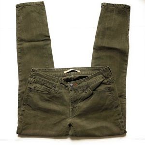 Vince Skinni Jeans Olive Green 27x28 Midrise